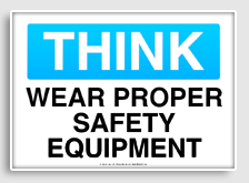 free printable wear proper safety equipment osha  sign 