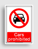 free printable cars prohibited  sign 