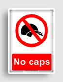 free printable no caps  sign 