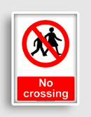 free printable no crossing  sign 