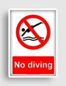 free printable no diving  sign 