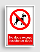 free printable no dogs except assistance dogs 