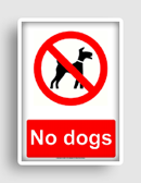 free printable no dogs  sign 