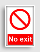 free printable no exit  sign 