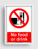 free printable no food or drink  sign 