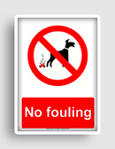 free printable no fouling  sign 