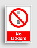 free printable no ladders  sign 
