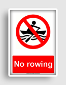 free printable no rowing  sign 