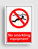 free printable no snorkling equipment  sign 