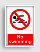 free printable no swimming  sign 