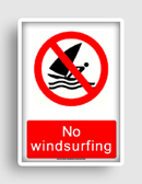 free printable no windsurfing  sign 