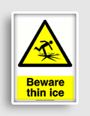 free printable beware thin ice  sign 