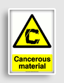 free printable cancerous material  sign 