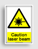 free printable caution laser beam  sign 