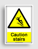free printable caution stairs  sign 