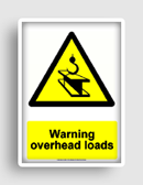 free printable  overhead loads  sign 